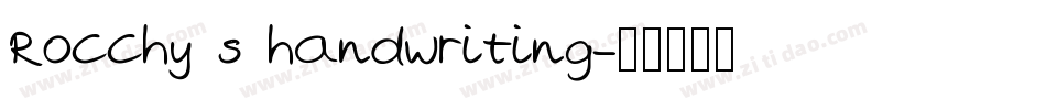 Rocchy s handwriting字体转换